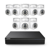8 Channel 4K PoE PT Security Camera System, 8MP Pan & Tilt IP Cameras, Smart Person/Vehicle Alerts, 2-Way Audio
